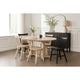 Hiny 7pc Oval Dining Set w Extendable Table | 6 Chairs | White Oak