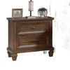 Henry Classic Nightstand | Brown Acacia Wood | 2 Drawers | 29"