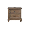 Henry Classic Nightstand | Brown Acacia Wood | 2 Drawers | 29"