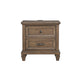 Henry Classic Nightstand | Brown Acacia Wood | 2 Drawers | 29"