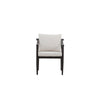 Fena Patio Side Chair Set of 2 | White Sundura | Brown Aluminum Frame