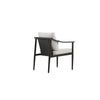 Fena Patio Side Chair Set of 2 | White Sundura | Brown Aluminum Frame