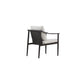 Fena Patio Side Chair Set of 2 | White Sundura | Brown Aluminum Frame
