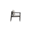 Fena Patio Side Chair Set of 2 | White Sundura | Brown Aluminum Frame