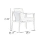 Fena Patio Side Chair Set of 2 | White Sundura | Brown Aluminum Frame