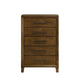 Lary Tall Dresser Chest | Youth Bedroom | Walnut Brown | 5 Drawers