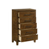 Lary Tall Dresser Chest | Youth Bedroom | Walnut Brown | 5 Drawers