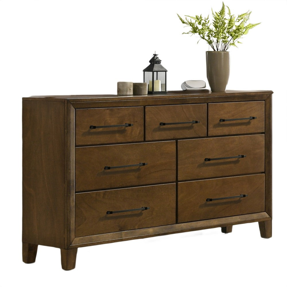 Lary Wide Dresser | Youth Bedroom | Walnut Brown | 7 Drawers