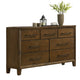 Lary Wide Dresser | Youth Bedroom | Walnut Brown | 7 Drawers