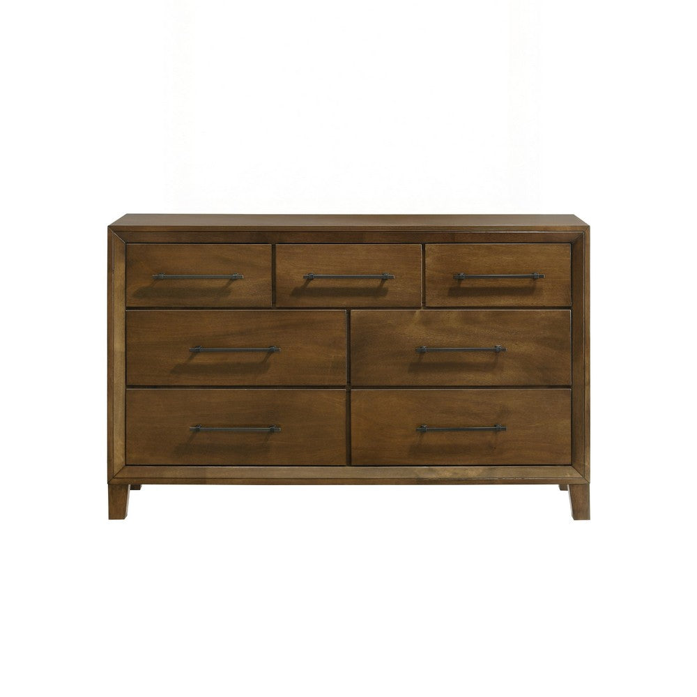 Lary Wide Dresser | Youth Bedroom | Walnut Brown | 7 Drawers