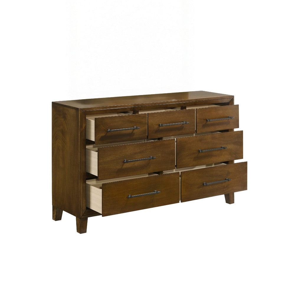 Lary Wide Dresser | Youth Bedroom | Walnut Brown | 7 Drawers