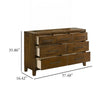 Lary Wide Dresser | Youth Bedroom | Walnut Brown | 7 Drawers