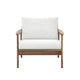 Anya Patio Club Chair Set of 2 | Natural Beige Sundura Fabric| Brown Acacia Wood