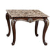 Liana End Table | Classic Cherry Brown Pine Wood | Ornate Carvings | 28"