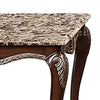 Liana End Table | Classic Cherry Brown Pine Wood | Ornate Carvings | 28"