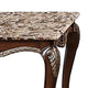 Liana End Table | Classic Cherry Brown Pine Wood | Ornate Carvings | 28"