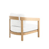 Heya Patio Club Chair | White Sundura Fabric | Brown Acacia Wood
