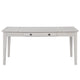Exy Dining Table | White | Gray Rubberwood | 1 Drawer | Rectangular 66"