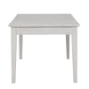 Exy Dining Table | White | Gray Rubberwood | 1 Drawer | Rectangular 66"