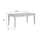 Exy Dining Table | White | Gray Rubberwood | 1 Drawer | Rectangular 66"