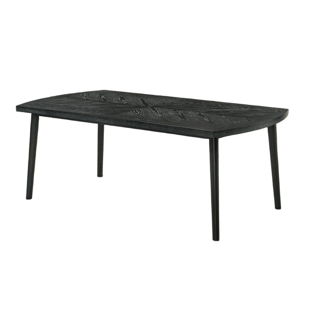 Sevy Dining Table | Black Rubberwood | Rectangular 78" Top