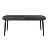 Sevy Dining Table | Black Rubberwood | Rectangular 78" Top