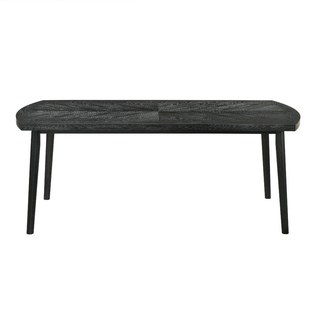 Sevy Dining Table | Black Rubberwood | Rectangular 78" Top