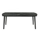 Sevy Dining Table | Black Rubberwood | Rectangular 78" Top