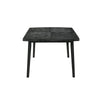 Sevy Dining Table | Black Rubberwood | Rectangular 78" Top