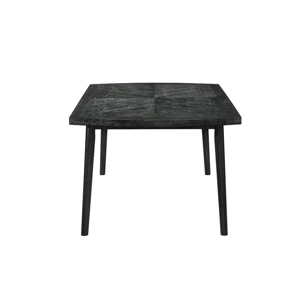 Sevy Dining Table | Black Rubberwood | Rectangular 78" Top