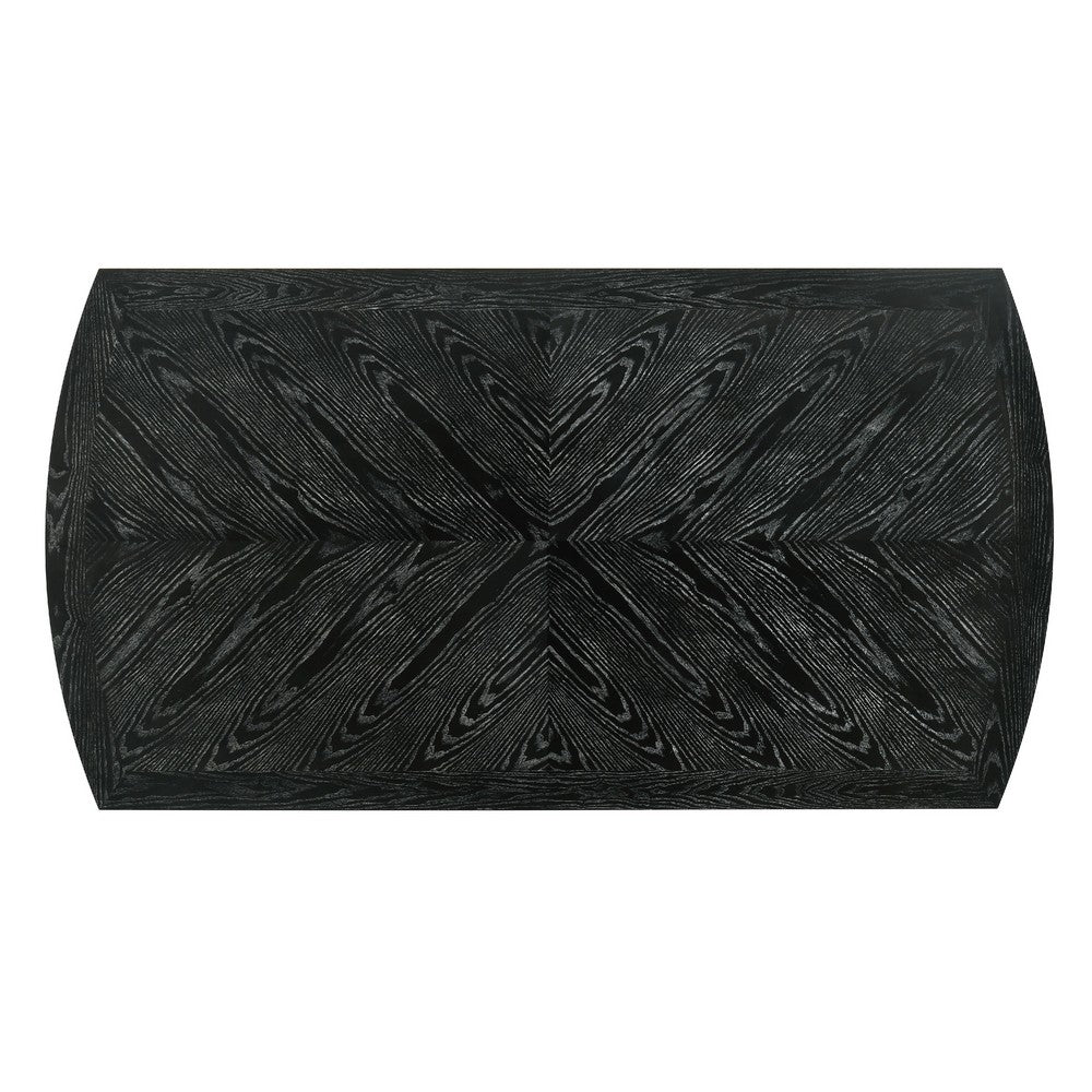 Sevy Dining Table | Black Rubberwood | Rectangular 78" Top