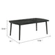 Sevy Dining Table | Black Rubberwood | Rectangular 78" Top