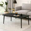 Sevy Dining Table | Black Rubberwood | Rectangular 78" Top