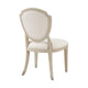 Olto Dining Side Chair Set of 2 | Light White Oak Wood | Ivory Chenille
