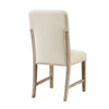 Wily Dining Side Chair Set of 2 | Beige Chenille | Natural Wood Frame