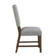 Bloi Dining Side Chair Set of 2 | Gray Textured Polyester | Brown Legs