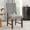 Bloi Dining Side Chair Set of 2 | Gray Textured Polyester | Brown Legs