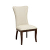 Orom Dining Side Chair Set of 2 | High Backrest | Off White Polyester