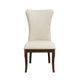 Orom Dining Side Chair Set of 2 | High Backrest | Off White Polyester