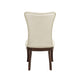 Orom Dining Side Chair Set of 2 | High Backrest | Off White Polyester