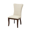 Orom Dining Side Chair Set of 2 | High Backrest | Off White Polyester