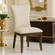 Orom Dining Side Chair Set of 2 | High Backrest | Off White Polyester
