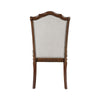 Feva Dining Side Chair Set of 2 | Gray Polyester | High Back | Nailhead Trim