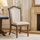 Feva Dining Side Chair Set of 2 | Gray Polyester | High Back | Nailhead Trim