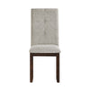 Sifa Dining Side Chair Set of 2 | Moonstone Gray Polyester | Tufted Stitch