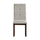 Sifa Dining Side Chair Set of 2 | Moonstone Gray Polyester | Tufted Stitch