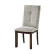 Sifa Dining Side Chair Set of 2 | Moonstone Gray Polyester | Tufted Stitch
