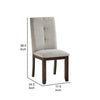 Sifa Dining Side Chair Set of 2 | Moonstone Gray Polyester | Tufted Stitch