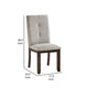 Sifa Dining Side Chair Set of 2 | Moonstone Gray Polyester | Tufted Stitch