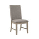 Ruth Dining Chair Set of 2 | Gray Polyester Padding | Nailhead Trim